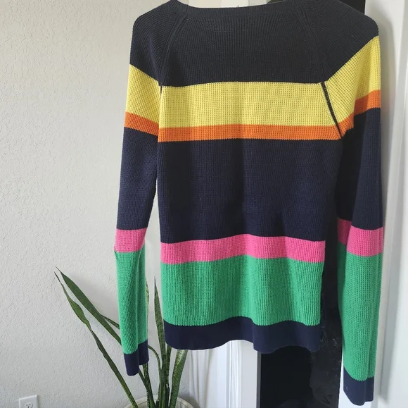 Ralph Lauren Navy and Yellow Knit Sweater - Picture 2 of 7